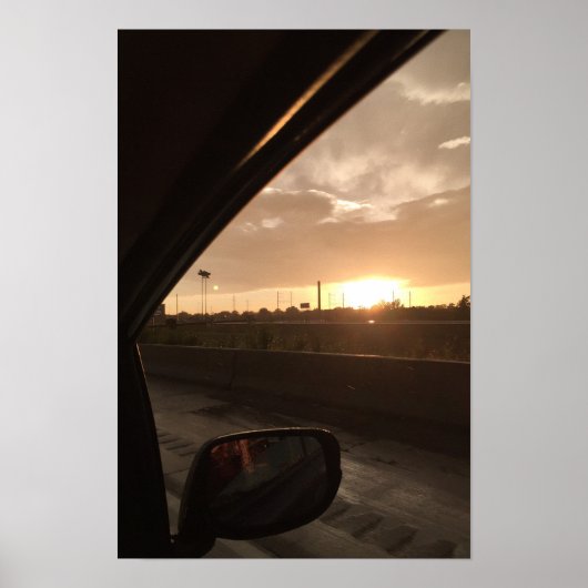 Snelweg Zonsopgang Poster (Voorkant)