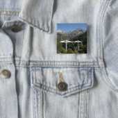 Snelwegbrug in de Alpen Vierkante Button 5,1 Cm (In situ)