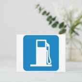 Snelwegmarkering voor gasstation briefkaart (Staand voorkant)