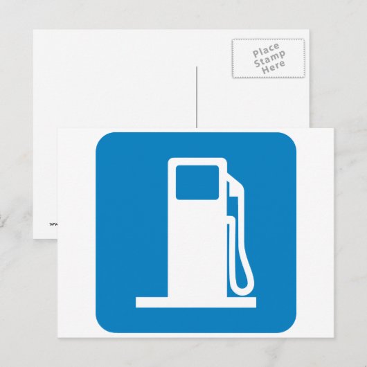 Snelwegmarkering voor gasstation briefkaart (Voorkant / Achterkant)