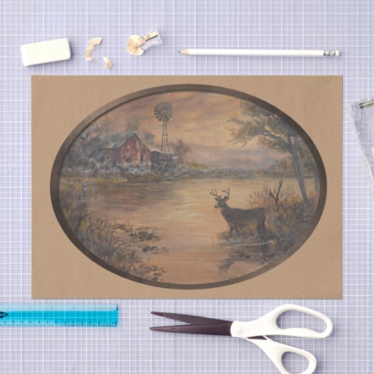 Snelwegvijver Ovaal Tissuepapier (Craft)