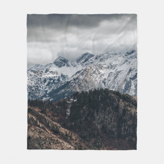 SNEMOUNTAIN RANGE WALLPAPIER FLEECE DEKEN (Voorkant)