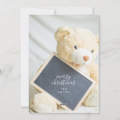 Snepine Cones Holly Merry-kerstfoto Feestdagenkaart (Achterkant)