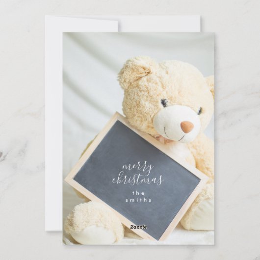 Snepine Cones Holly Merry-kerstfoto Feestdagenkaart (Achterkant)