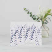 Snepineboom Wit kerstmis Folie Feestdagen Briefkaart (Staand Voorkant)
