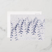 Snepineboom Wit kerstmis Folie Feestdagen Briefkaart (Voorkant / Achterkant)