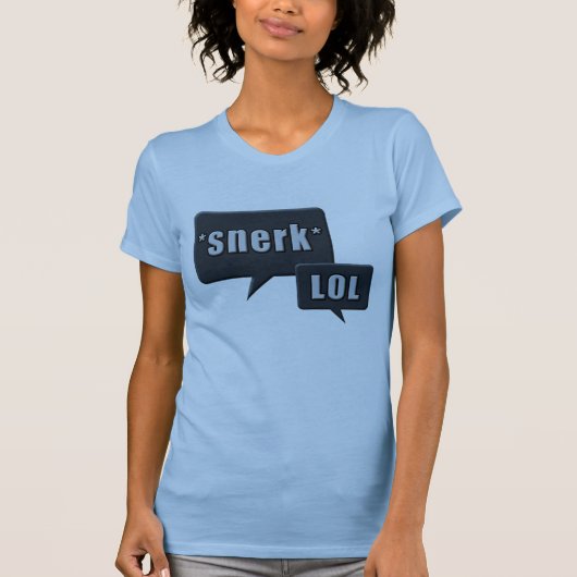 Snerk LOL blauw design T-shirt (Voorkant)