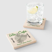 Snerk's Ulu Cafe Sandstone-Onderzetter Stenen Onderzetter (Zijkant)