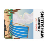 Snettisham Norfolk strandposter Magneet (Horizontaal)