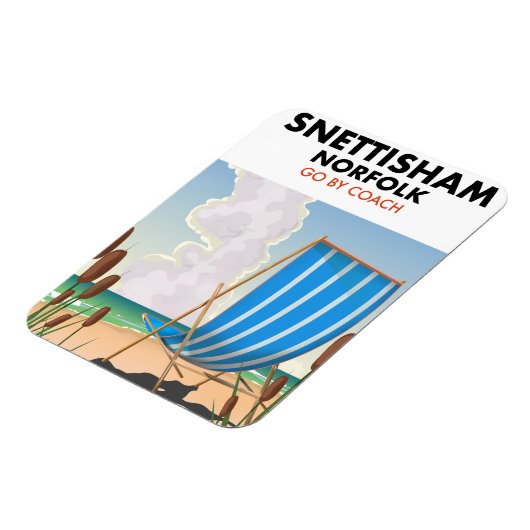 Snettisham Norfolk strandposter Magneet (Linkerzijde)