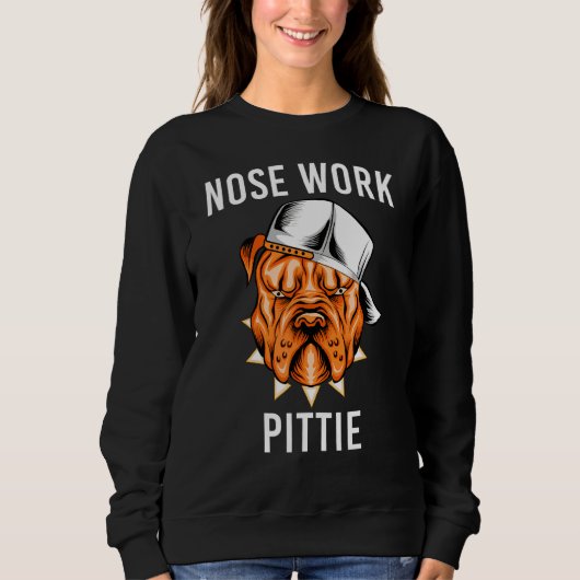SneuswerkPittie Pitbull Dog Head Face Trui (Voorkant)