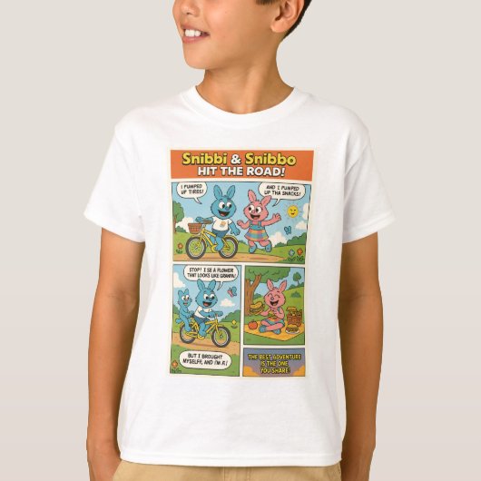 Snibbi & Snibbo Cartoon T-shirt (Voorkant)
