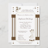 Snicker Doodle Giraffe Baby shower Invitation Kaart (Voorkant)