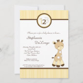 Snicker Doodle Giraffe Baby shower Invitation Kaart (Voorkant)