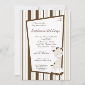 Snicker Doodle Giraffe Baby shower Invitation Kaart (Voorkant)