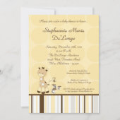 Snicker Doodle Giraffe Baby shower Invitation Kaart (Voorkant)