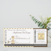 Snicker Doodle Giraffe Baby shower Uitnodiging (Staand voorkant)