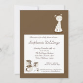 Snicker Doodle Giraffe Baby shower Uitnodiging (Voorkant)