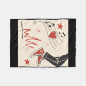 Snicker Muziek Kleurrijke Expressieve Digitale Kun Fleece Deken (Voorkant (Horizontaal))