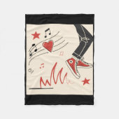 Snicker Muziek Kleurrijke Expressieve Digitale Kun Fleece Deken (Voorkant)