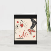 Snicker Muziek Kleurrijke Expressieve Digitale Kun Kaart (Voorkant)