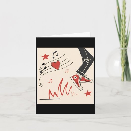 Snicker Muziek Kleurrijke Expressieve Digitale Kun Kaart (Voorkant)