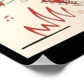 Snicker Muziek Kleurrijke Expressieve Digitale Kun Poster (Hoek)