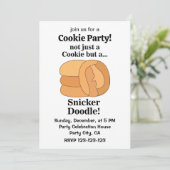 Snickerdoodle Cookie Feestje Kaart (Staand voorkant)