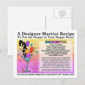 Snickertini Snoep Martini Recept Kaart Briefkaart (Voorkant / Achterkant)