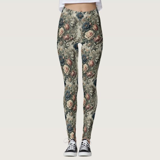 Snide Opmerkingen – Gotisch Victoriaans Delirium Leggings (Voorkant)