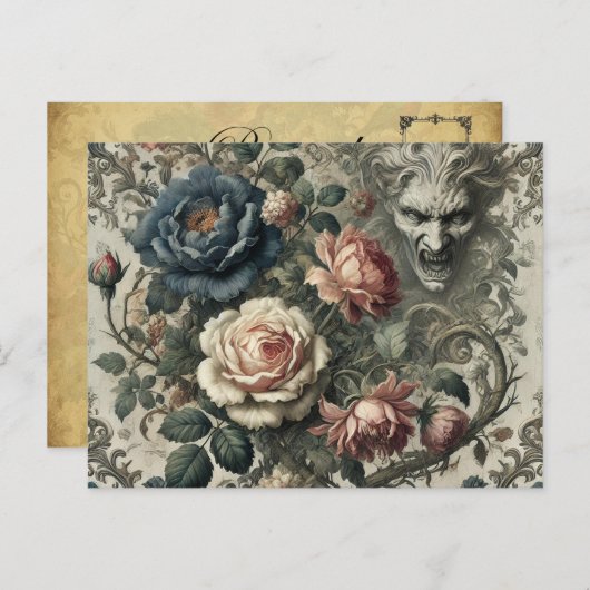 Snide Opmerkingen – Gotisch Victoriaans Feestdagenkaart (Voorkant / Achterkant)