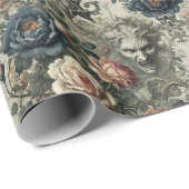 Snide Opmerkingen – Gotische Bloemen Barok Bandana Cadeaupapier (Rol Hoek)