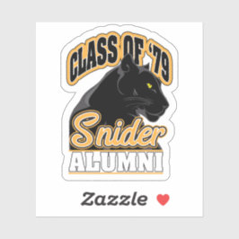 Snider middelbare schoolklas van '79 Decal Sticker