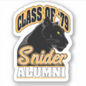 Snider middelbare schoolklas van '79 Decal Sticker (Voorkant)