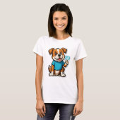 Sniff Happens - Funny Dog Cartoon T-shirt (Voorkant volledig)
