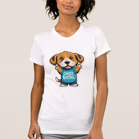 Sniff Happens - Funny Dog Cartoon T-shirt (Voorkant)
