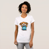 Sniff Happens - Funny Dog Cartoon T-shirt (Voorkant volledig)