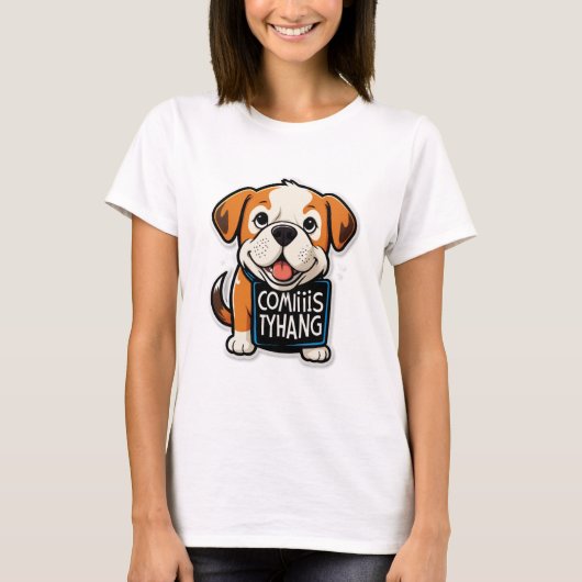 Sniff Happens - Funny Dog Cartoon T-shirt (Voorkant)