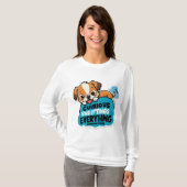 Sniff Happens - Funny Dog Cartoon T-shirt (Voorkant volledig)