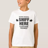 Sniff Test Funny Gag Kinder T-Shirt (Voorkant)