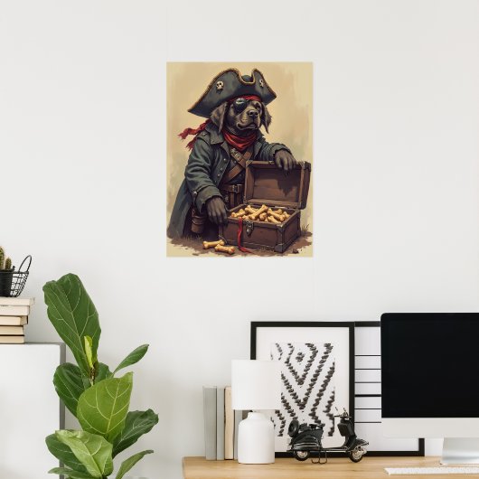 Sniffbeard's Goud: Botten, Biscuits, Bacon Poster (Thuiskantoor)