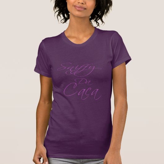 SNIFFY DA CACA LADIES DARK SHIRT (Voorkant)