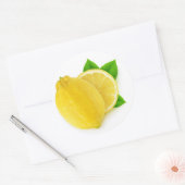 Snij citroen ronde sticker (Envelop)