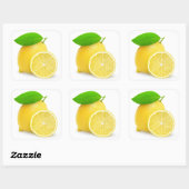 Snij citroen vierkante sticker (Vel)