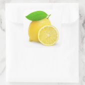 Snij citroen vierkante sticker (Tas)