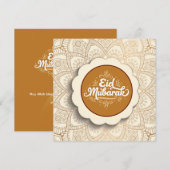 Snij Eid Mubarak Feestdagenkaart (Voorkant / Achterkant)