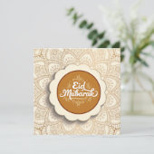 Snij Eid Mubarak Feestdagenkaart (Staand voorkant)