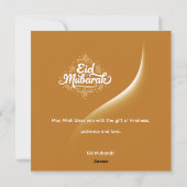 Snij Eid Mubarak Feestdagenkaart (Achterkant)