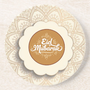 Snij Eid Mubarak Zandsteen Onderzetter