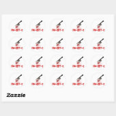 Snij het naar mij! ronde sticker (Vel)